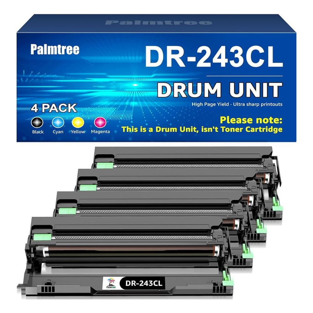 4 DRUMM TAMBURO COMPATIBILE BROTHER DR243 DR247 PER